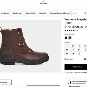 NEVER BEEN WORN NWOT UGG Hapsburg Hiker